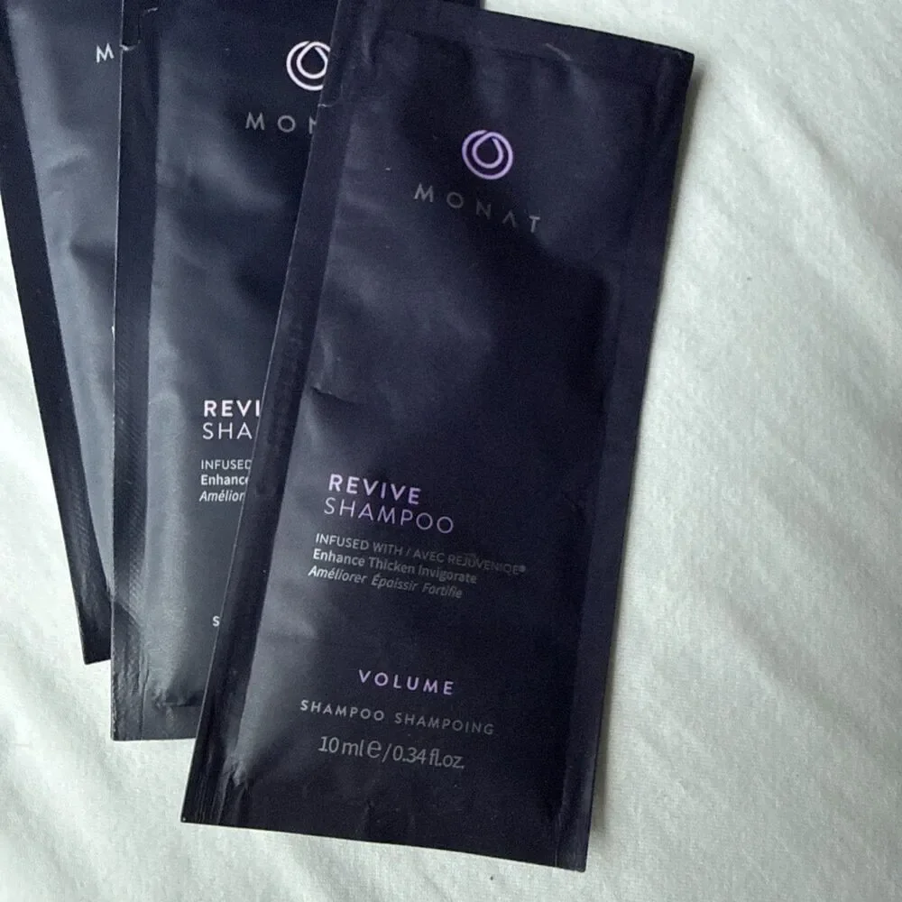 3 MONAT Revive Shampoo Travel Size .34 Fl Oz USA 1